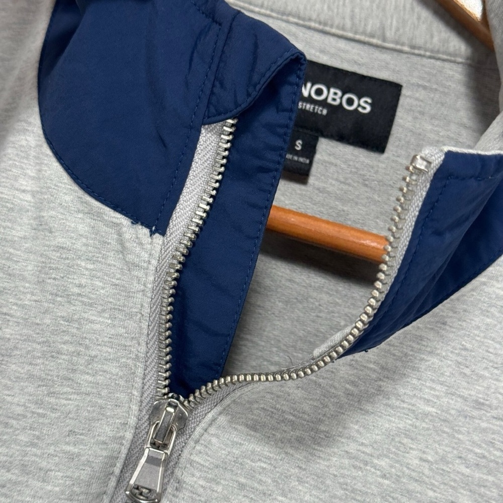 Bonobos Stretch Quarter-Zip Grey Pullover - Picture 4 of 7